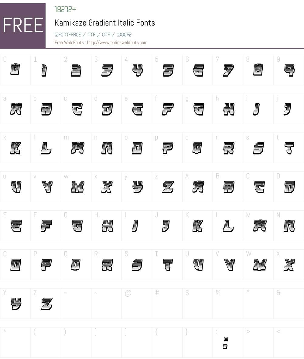 Download Kamikaze Gradient Italic 1 000 Fonts Free Download Onlinewebfonts Com SVG, PNG, EPS, DXF File