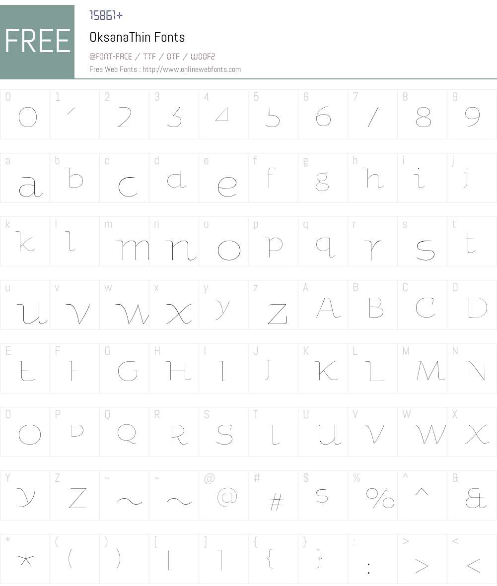 oksana text font free
