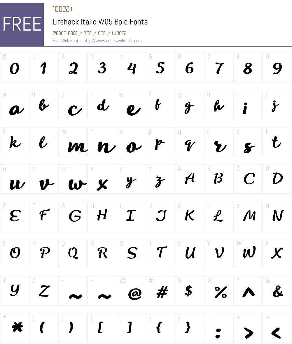 italic font used in typorama