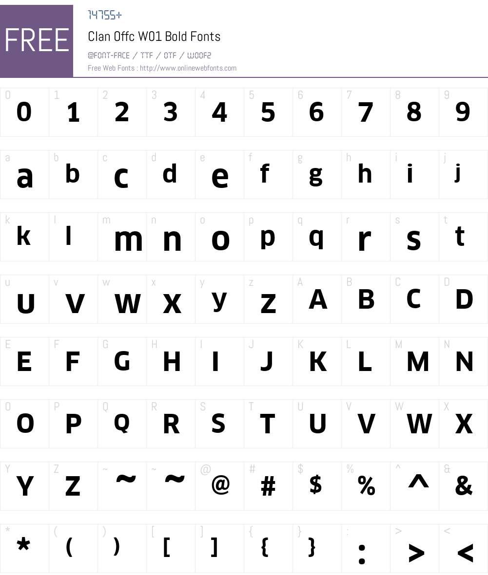 clan bold font free clan bold font free