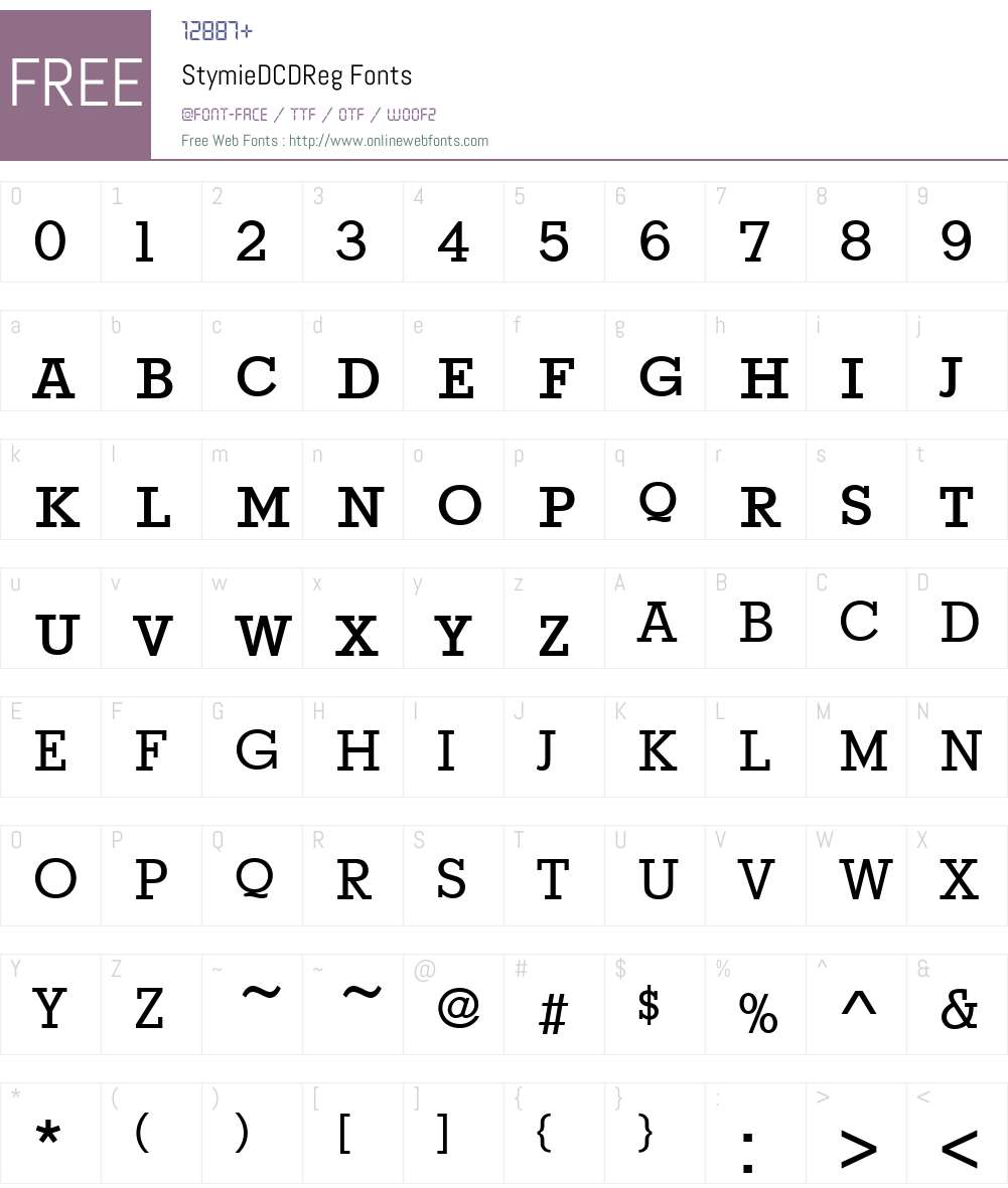 stymiedcdreg fonts