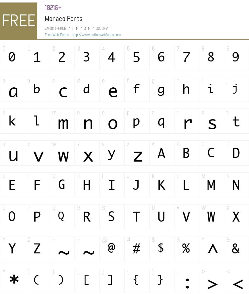 free monaco font download