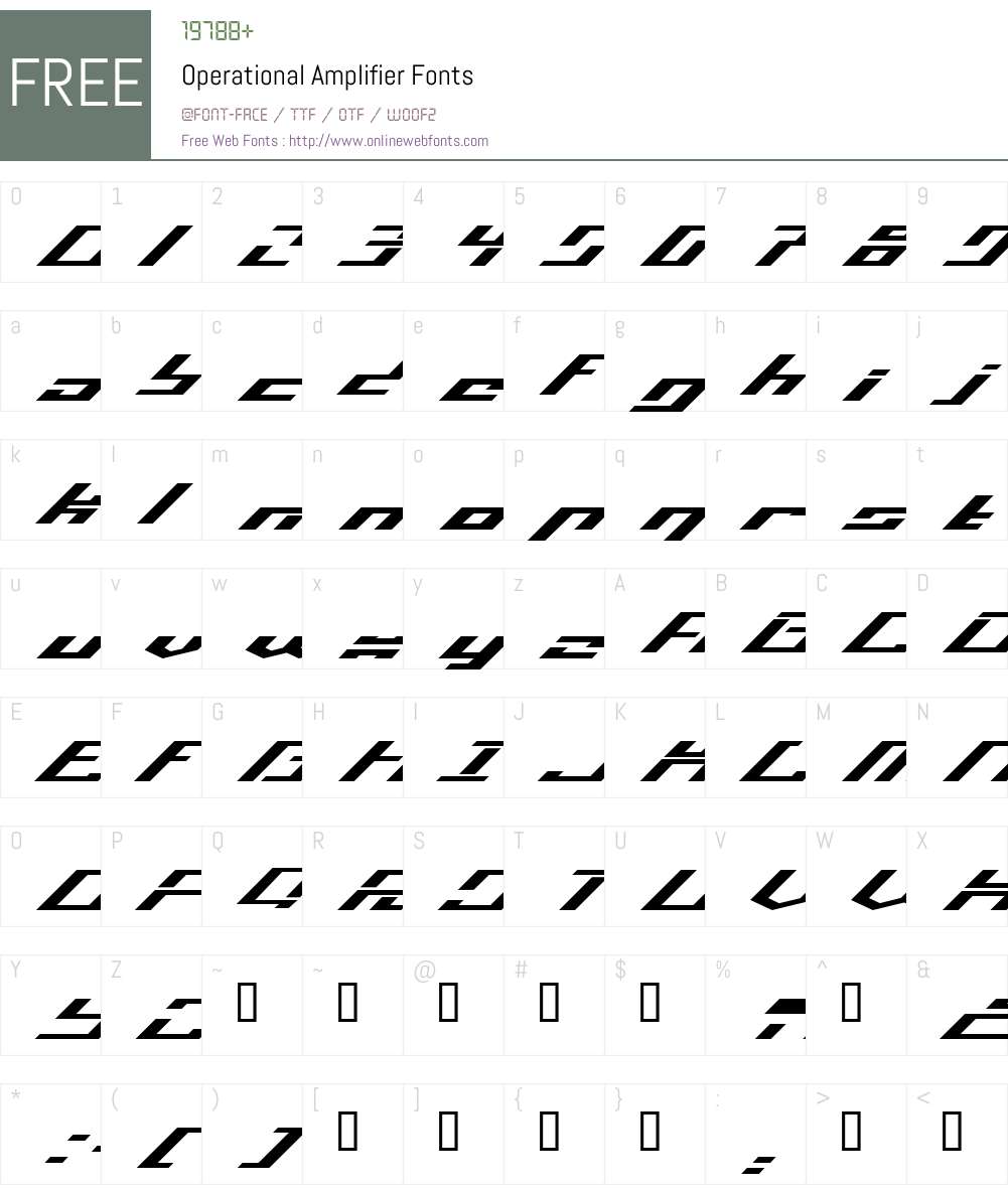Operational Amplifier V2 1.00 Fonts Free Download - OnlineWebFonts.COM