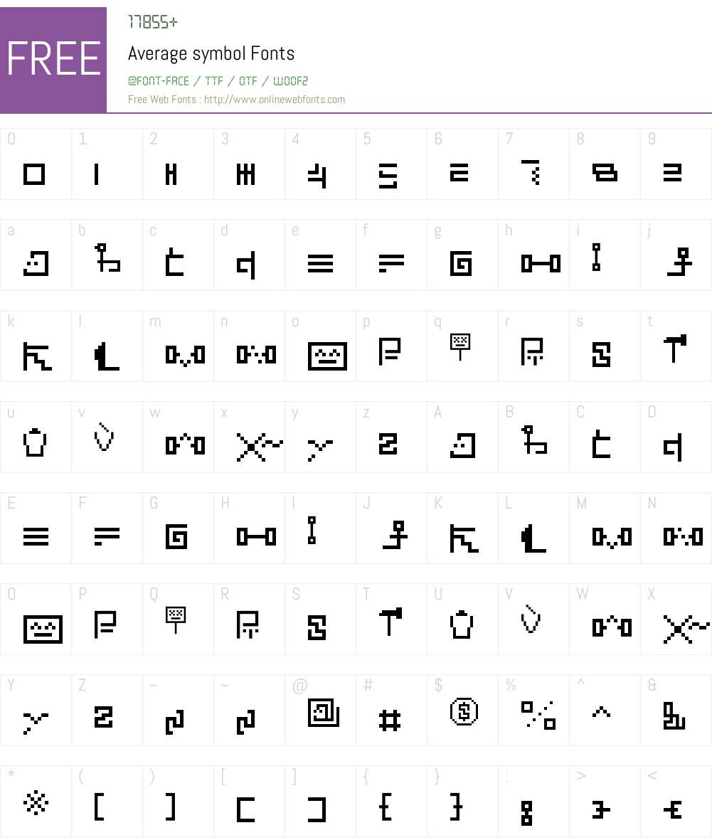 Average Symbol 001 000 Fonts Free Download OnlineWebFonts COM