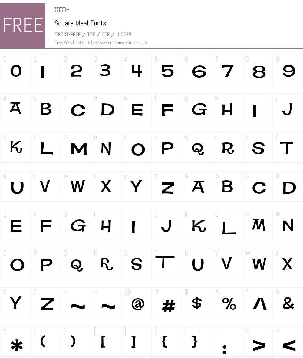 Square Meal Font Free Download