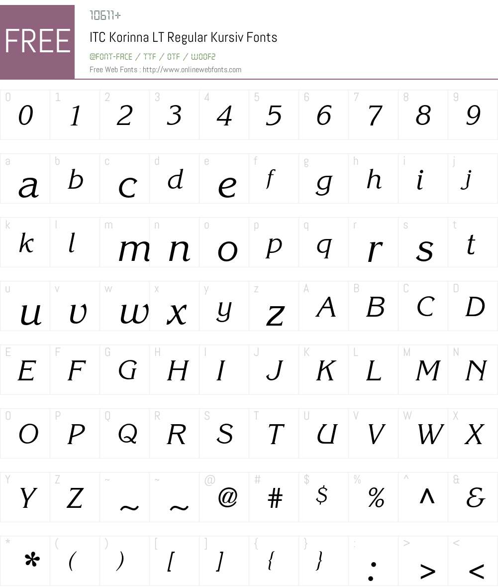 itc korinna font family itc korinna font family