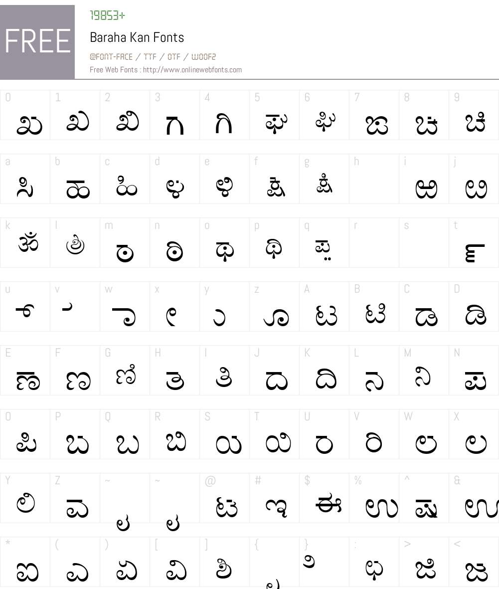 kannada fonts baraha