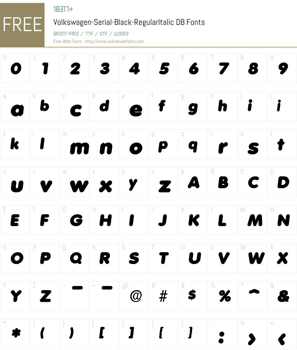 volkswagen font serial volkswagen font serial