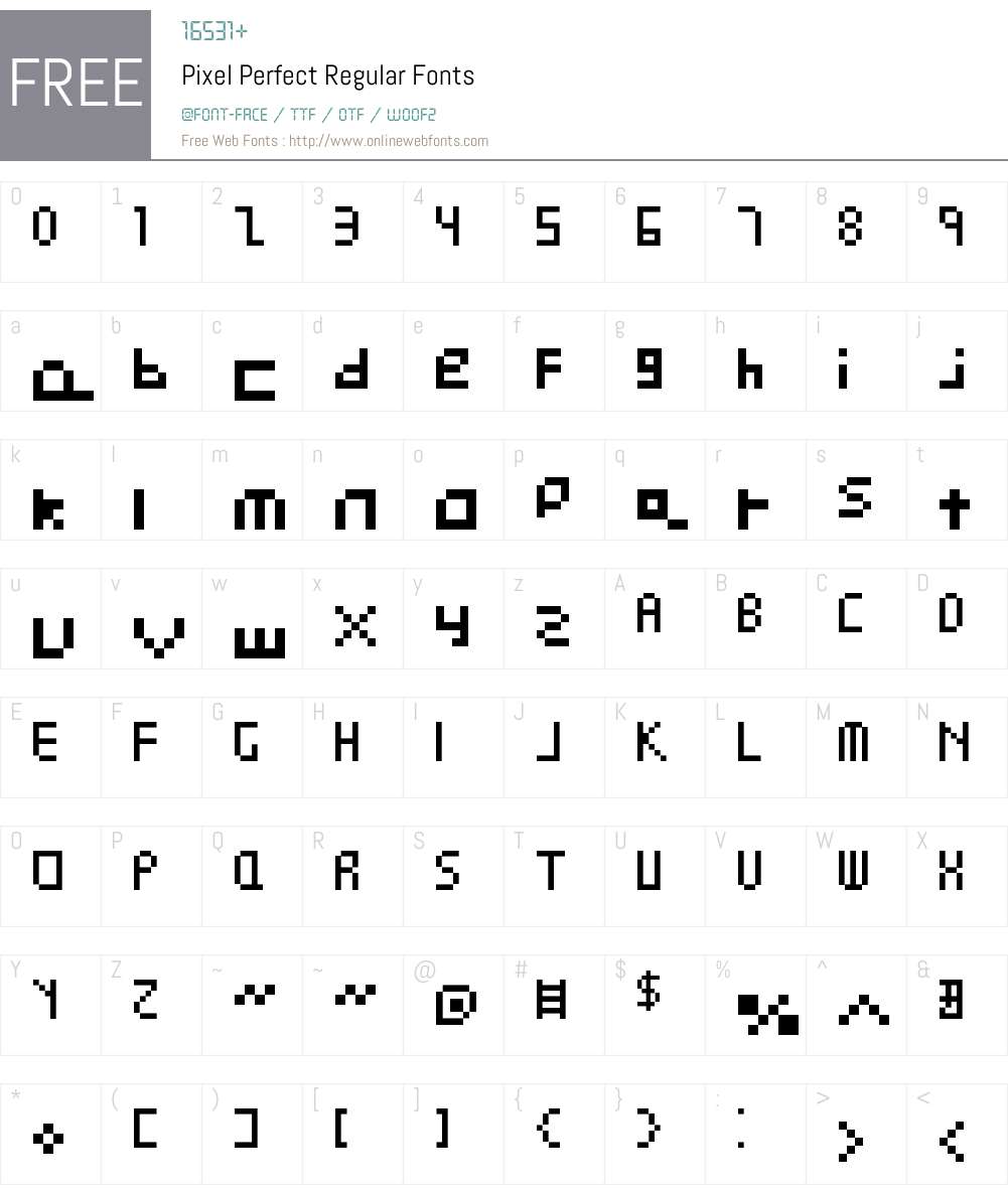pixel perfect font