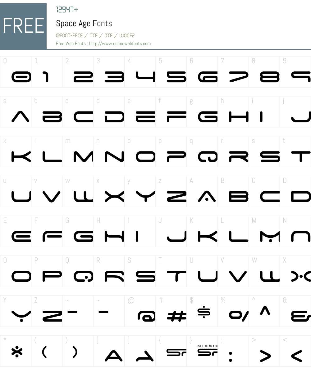 space age font