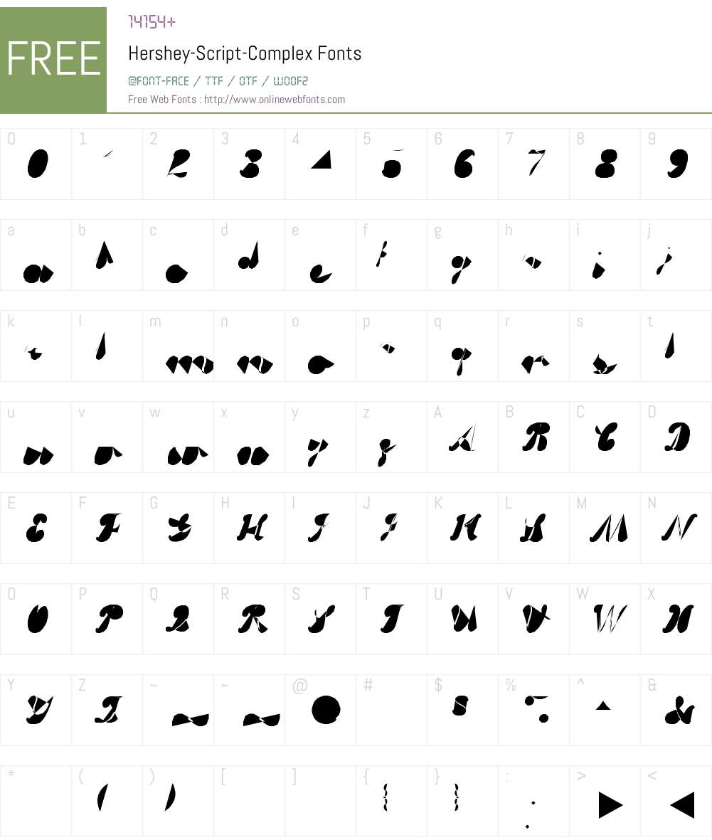 herchey script font free download