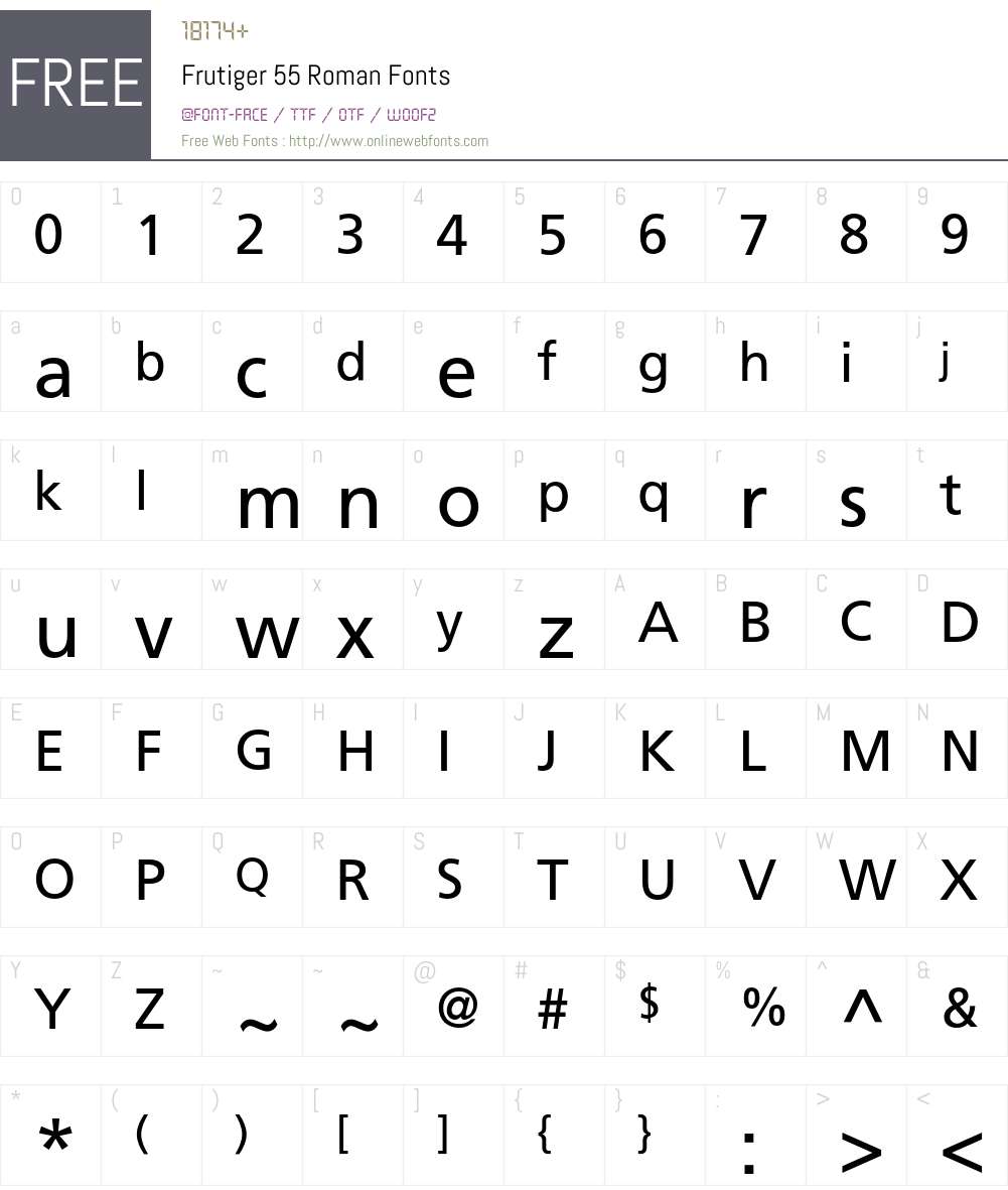 Frutiger font free download typeface
