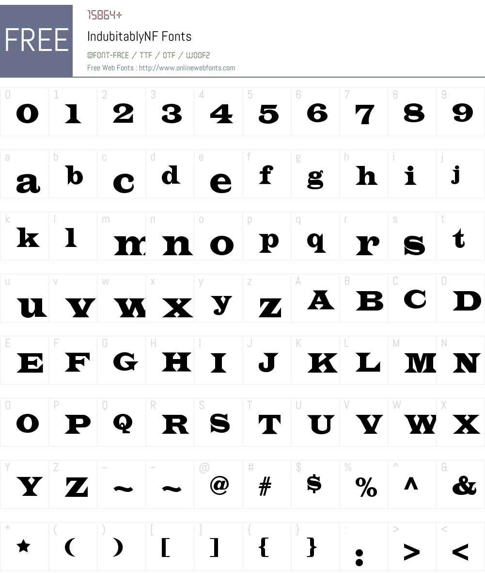 indubitablynf fonts