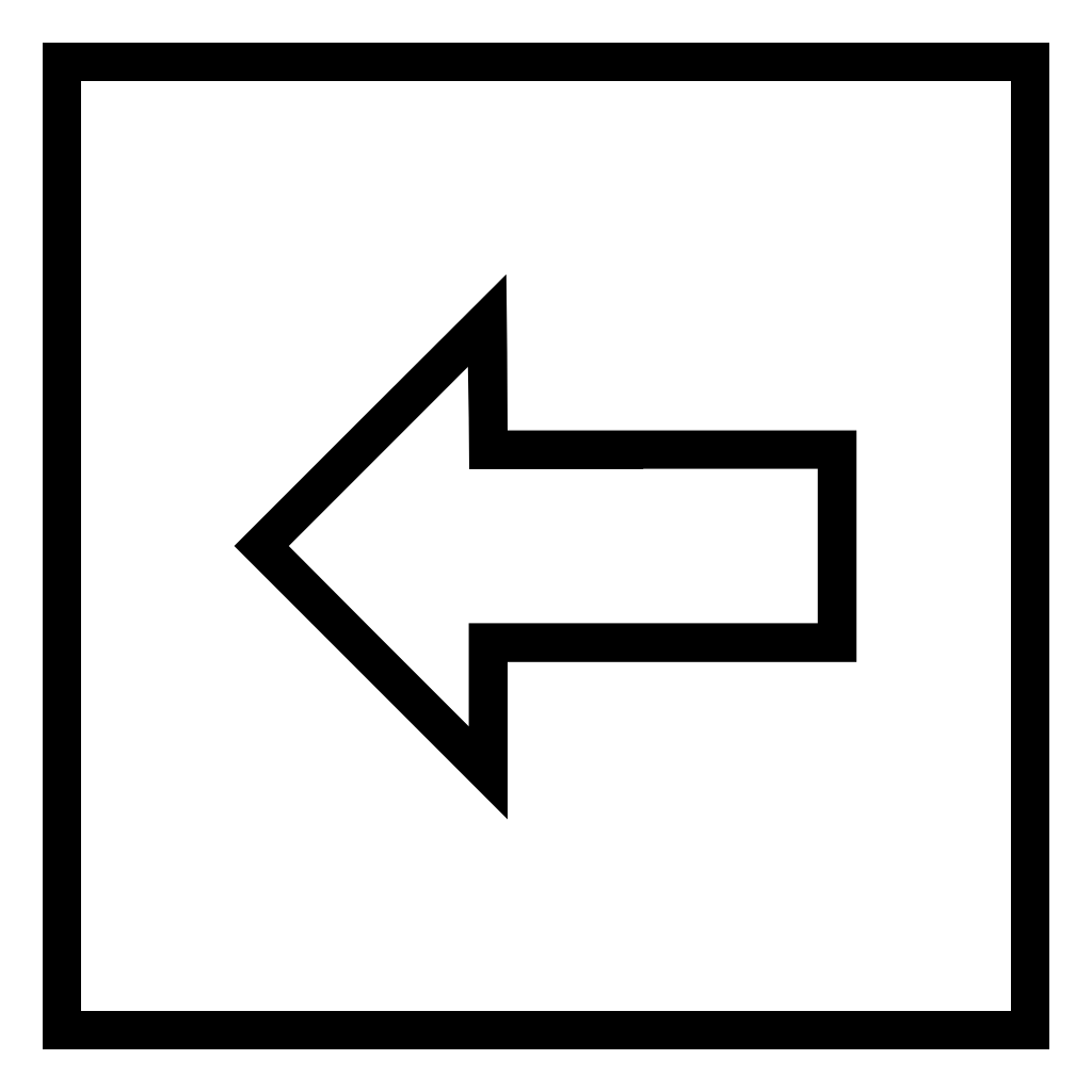 Back Backward Left Direction Square