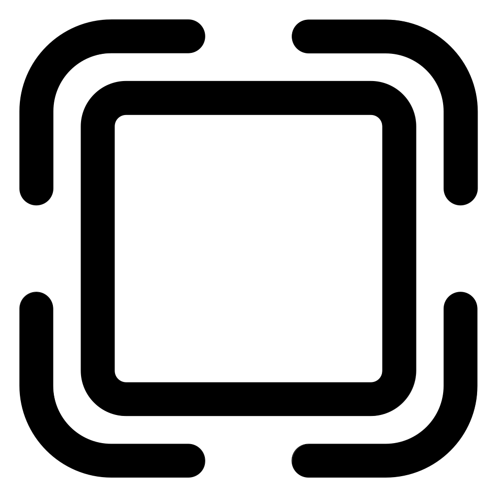 Button Outline Of Rounded Square Shape