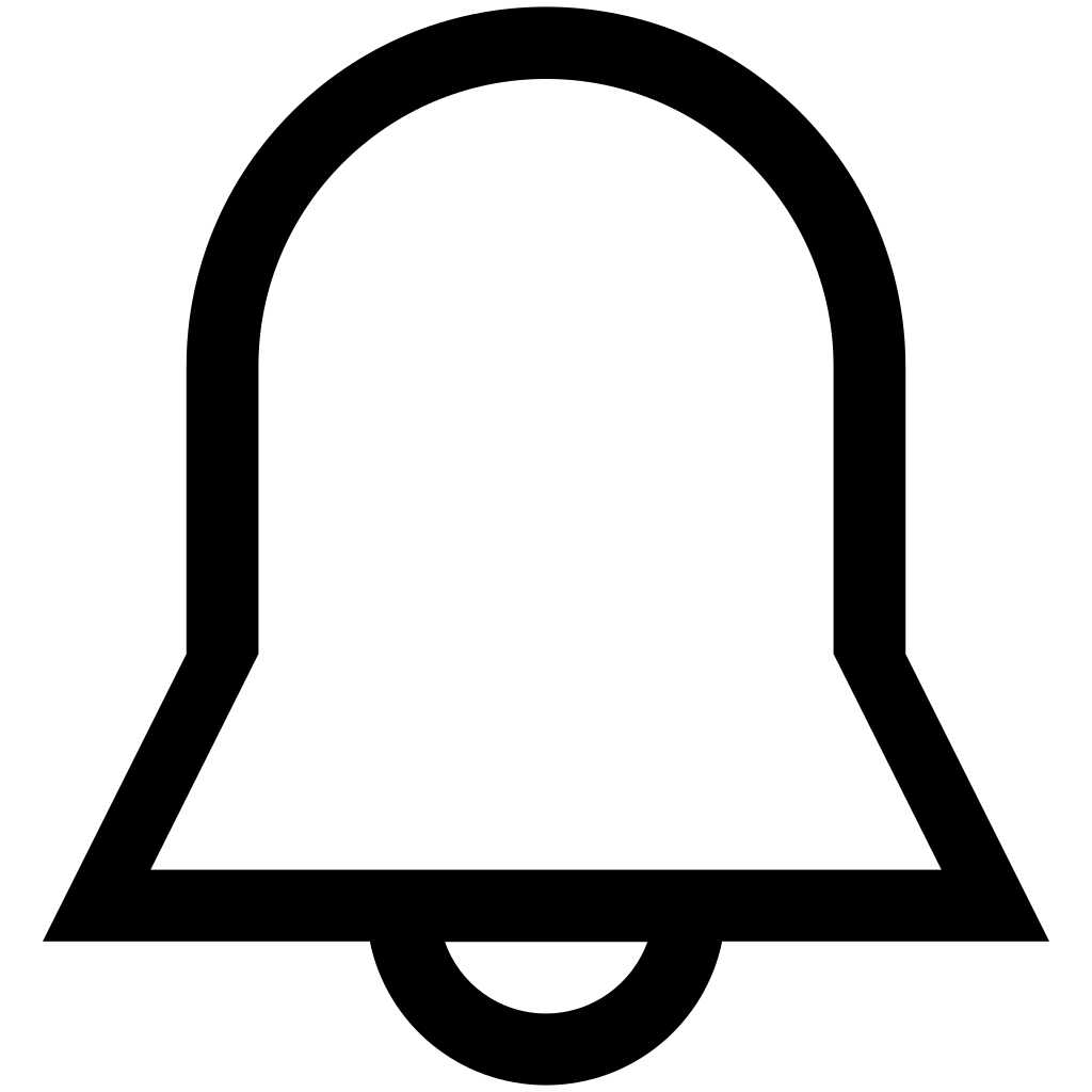 Notification Bell Outline Interface Symbol