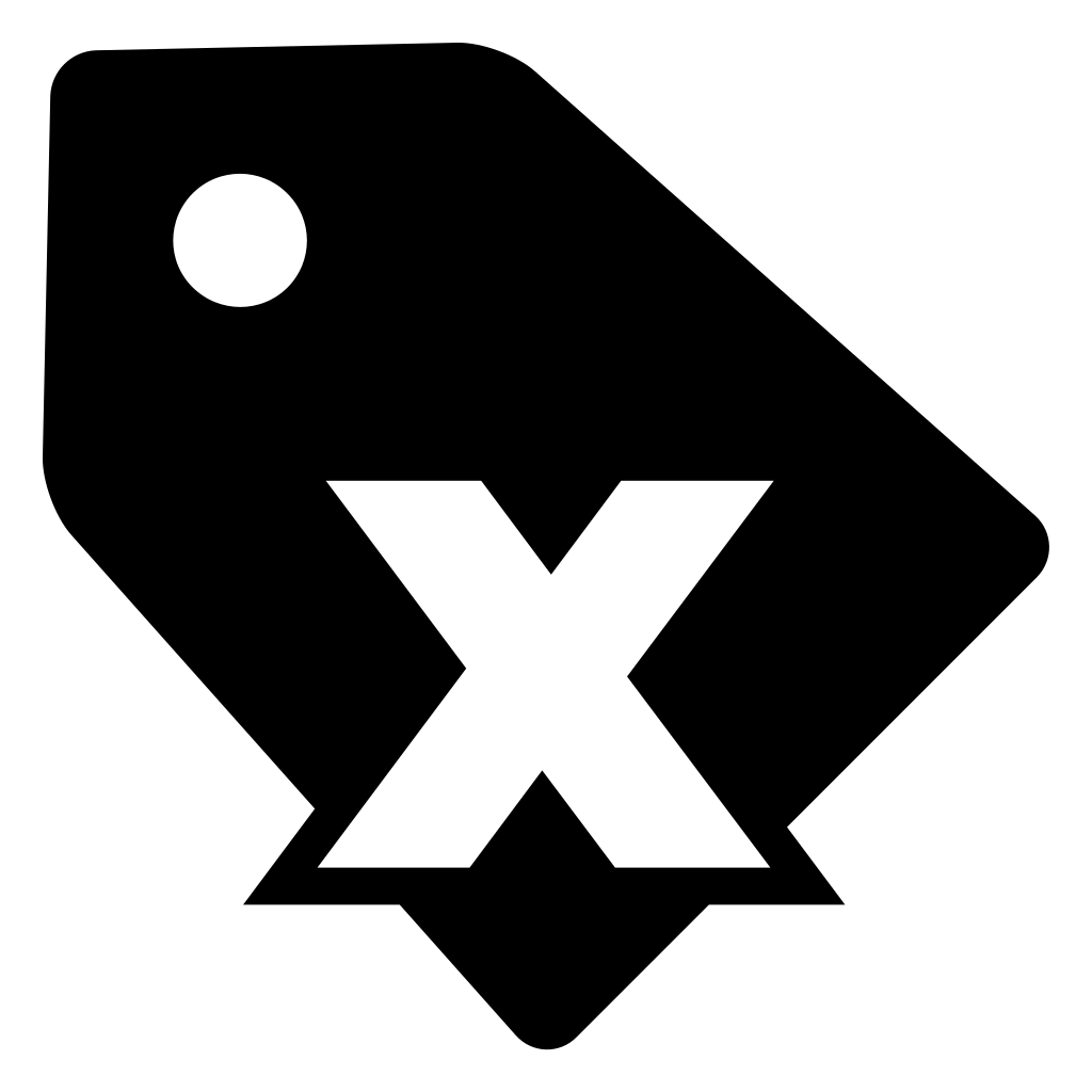 No Discount Commercial Interface Symbol Of A Label With A Cross