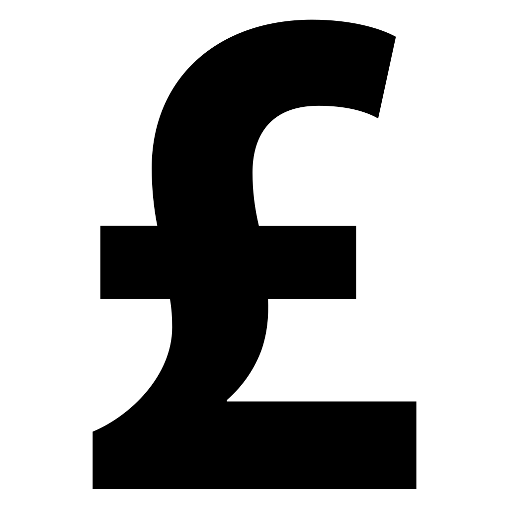 Pound Currency Bold Symbol