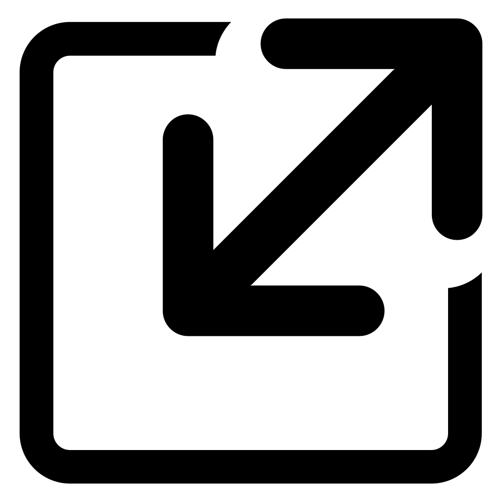 Resize Arrow Inside A Square Interface Symbol
