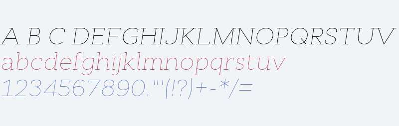 Cyntho Slab W00 Thin Italic