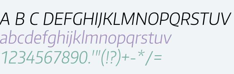 Plata Sans Light Italic