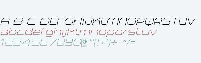 Planetium-X Light Italic Demo