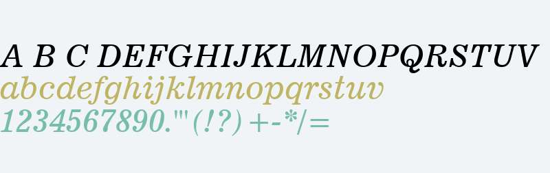 News 701 W01 Italic