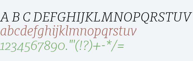 Milo Slab OT W03 Light Italic