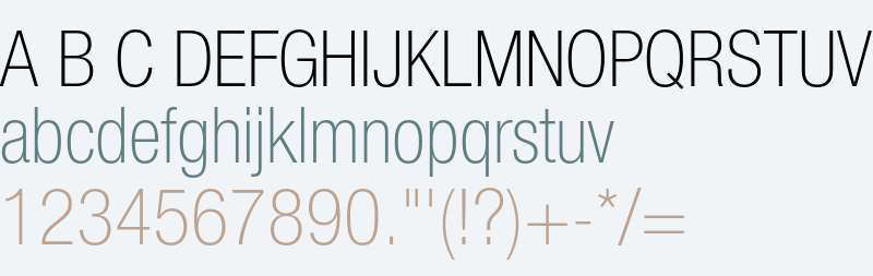 Helvetica Neue LT Std 37 Thin Condensed