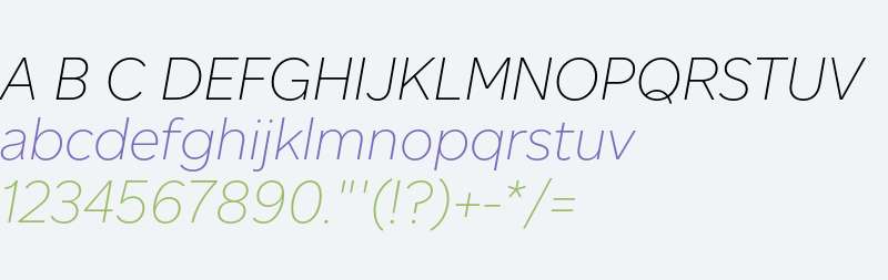 Altform ExtraLight Italic