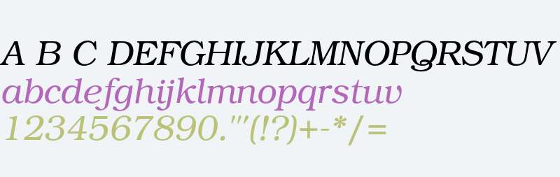 ITC Bookman Light Italic