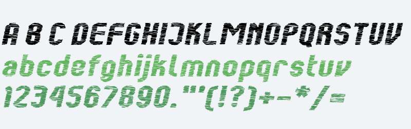 Kumba Scrawl Bold Expanded Italic