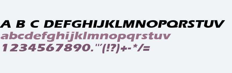 Ergoe Extrabold Expanded Italic