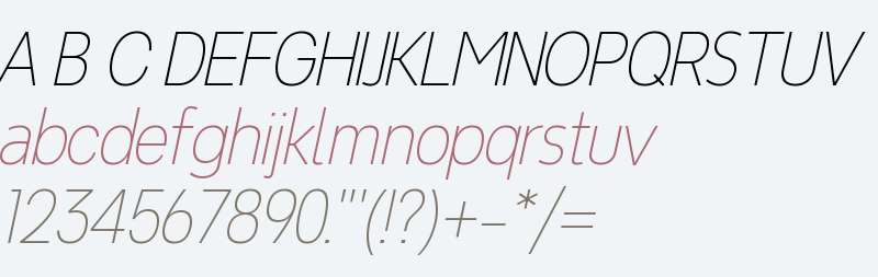 NeverMind Condensed Thin Italic