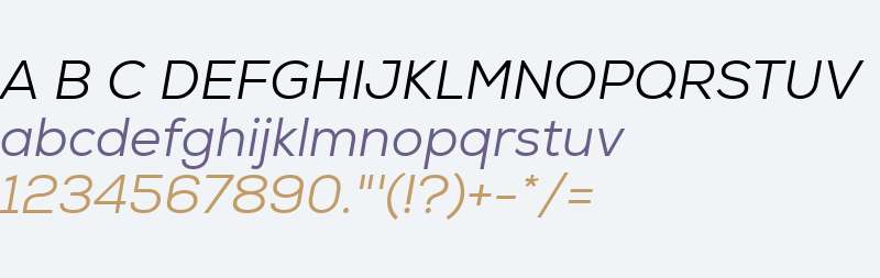 Nexa W01 Book Italic