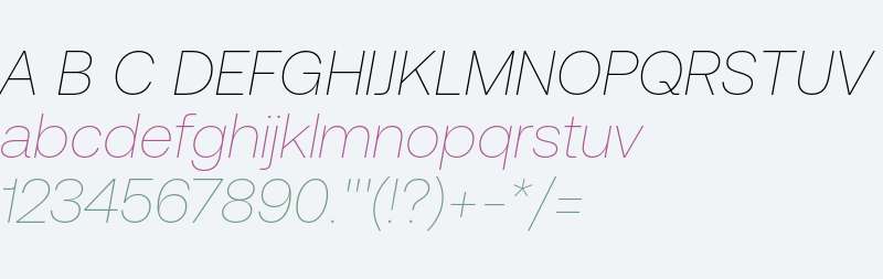 Aeonik Pro Thin Italic