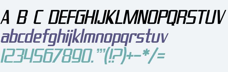 SF Theramin Gothic Condensed Oblique V2