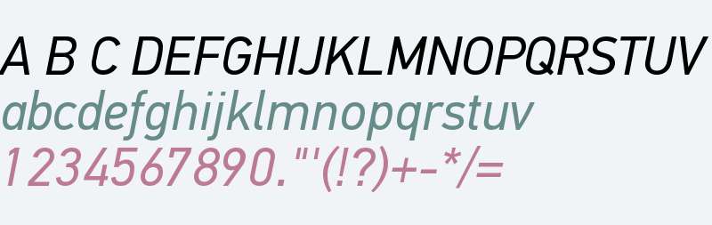 PF DinText W01 Italic