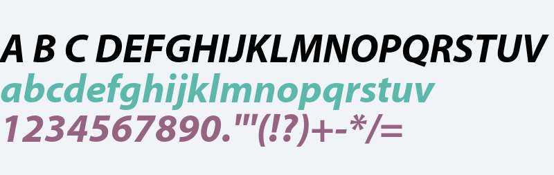 Myriad Bold Italic