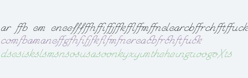 Chic Hand LigaturesW00BdSlanted