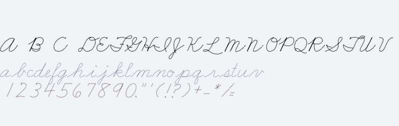 FRB American Cursive DottedSemibold