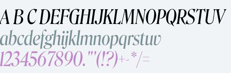 Roslindale Display Condensed Italic