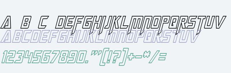 Megatron Hollow Condensed Italic