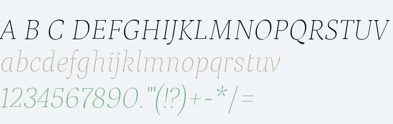 Petrona Thin Italic