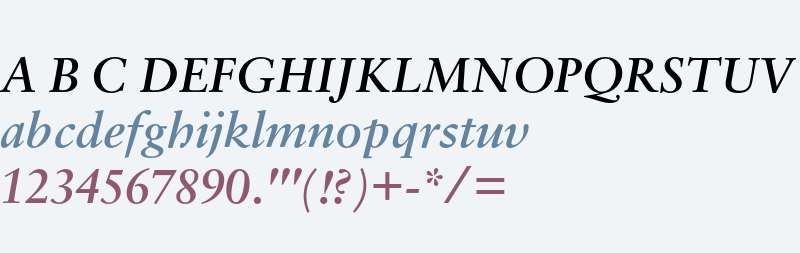 Sabon MT Std Semibold Italic