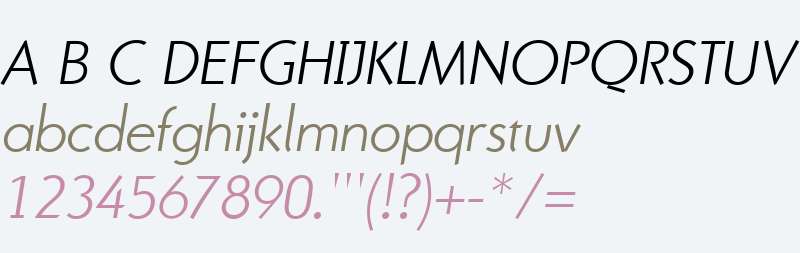 Pura W01 Light Italic