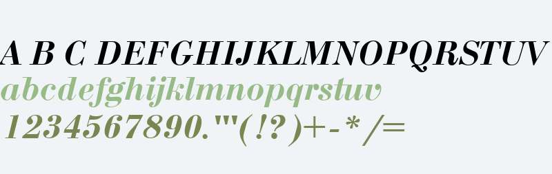 Bodoni W01 Bold Italic V2