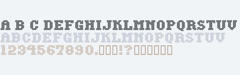 Display Dots Two Serif W90 Rg