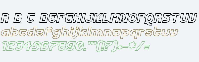 Futurex Phat Outline Italic