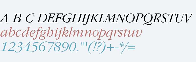 ITC Garamond Std Light Italic